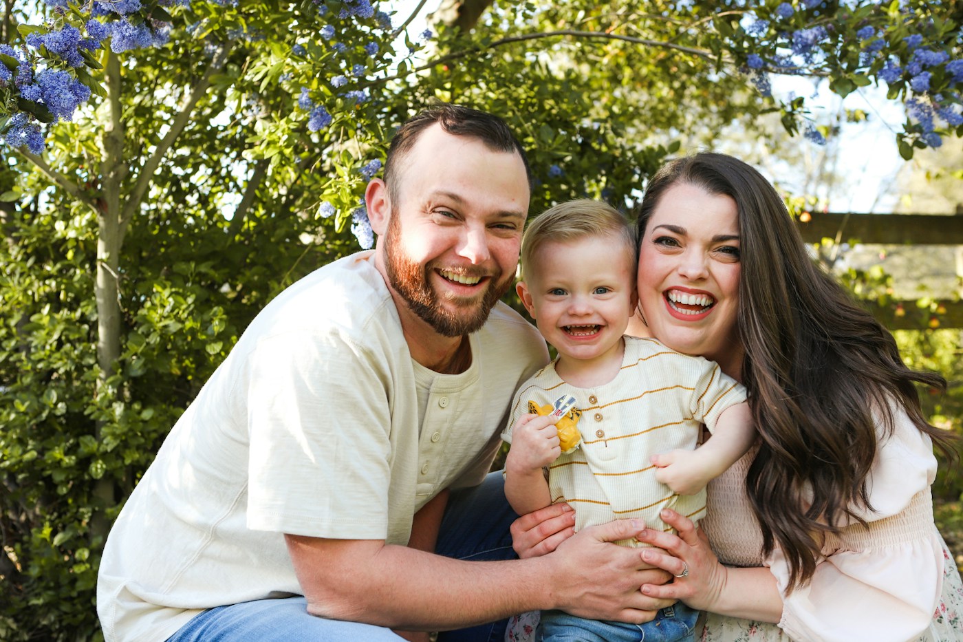 A family smiling together