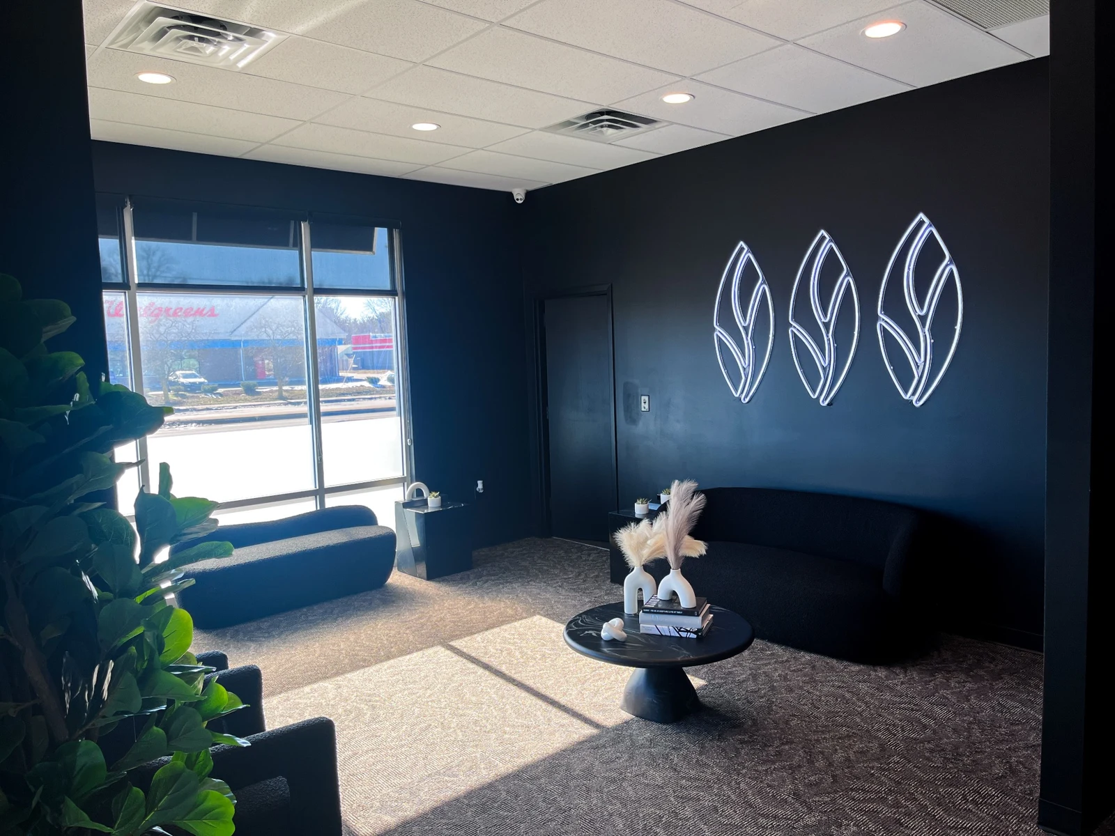 Seating area inside the Beech Grove dental office